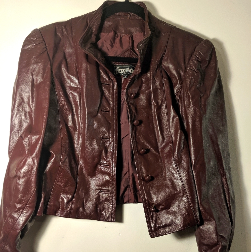 red leather jacket